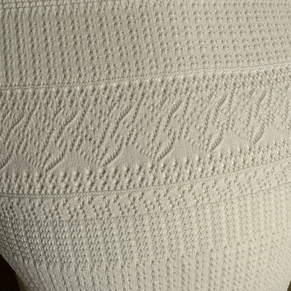 Zara White Knit Ruffle Sleeve Dress Sz‎ S